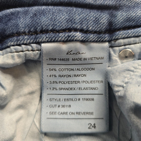 KanCan Jeans Women's 24 Blue Medium Wash Distressed Skinny Ankle - Picture 4 of 16